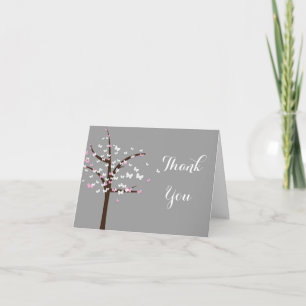 Papillon Arbre doux Merci de bienvenue Carte pliée