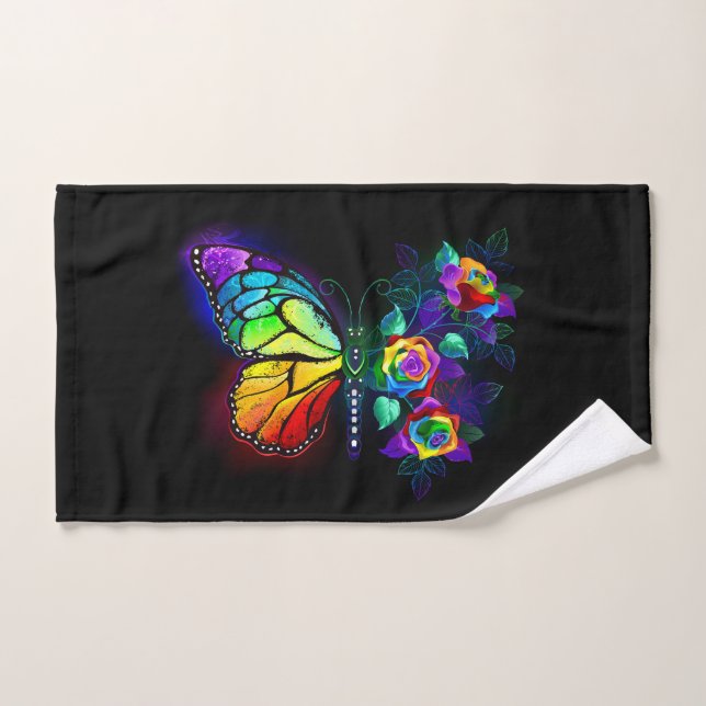 Papillon arc-en-ciel (Serviette à main)