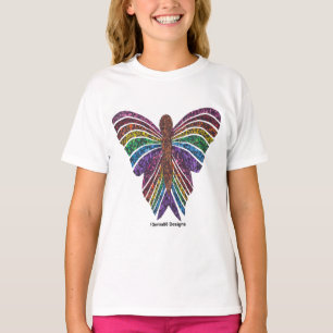 Papillon Arc-en-Ciel (blanc) - T-Shirt Basique Fil
