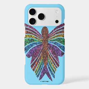 Papillon Arc-en-Ciel (bleu clair) - Coque pour iPh