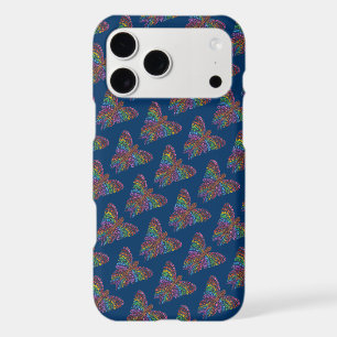 Papillon Arc-en-ciel (bleu) - Coque iPhone