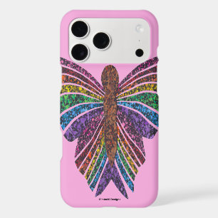 Papillon Arc-en-ciel (rose) - Coque iPhone