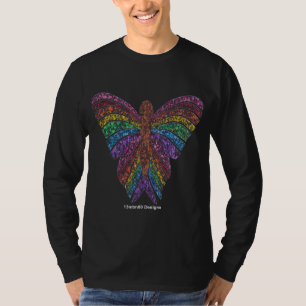 Papillon Arc-en-Ciel (vif) - T-Shirt Homme Manches