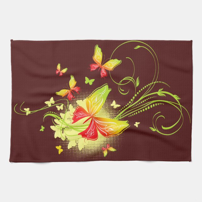 Papillon Art 5A Serviettes de cuisine (Horizontal)