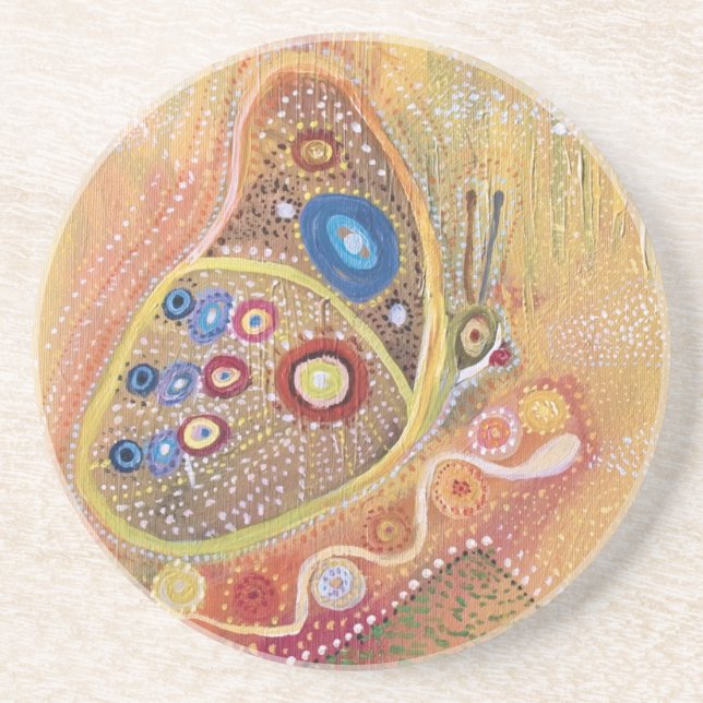 Papillon Art Peinture Dessous de verre de boisson  (Devant)
