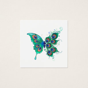 Papillon aux plumes de paon vert