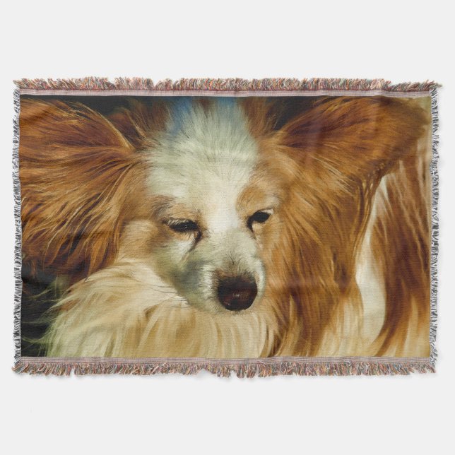 Papillon Beauty   -   Dog Breed Throw Blanket (Front)