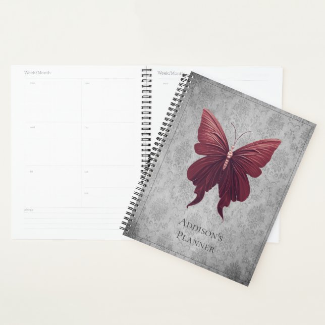 Papillon Bijou Rouge (Devant avec enveloppe)