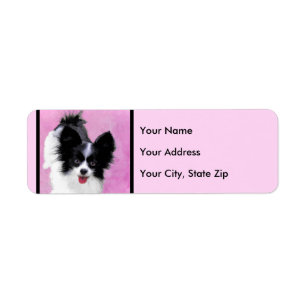Papillon (blanc et noir) Peinture - Chien Art