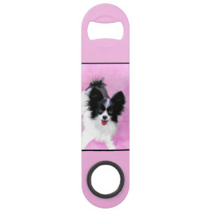 Papillon (blanc et noir) Peinture - Chien Art