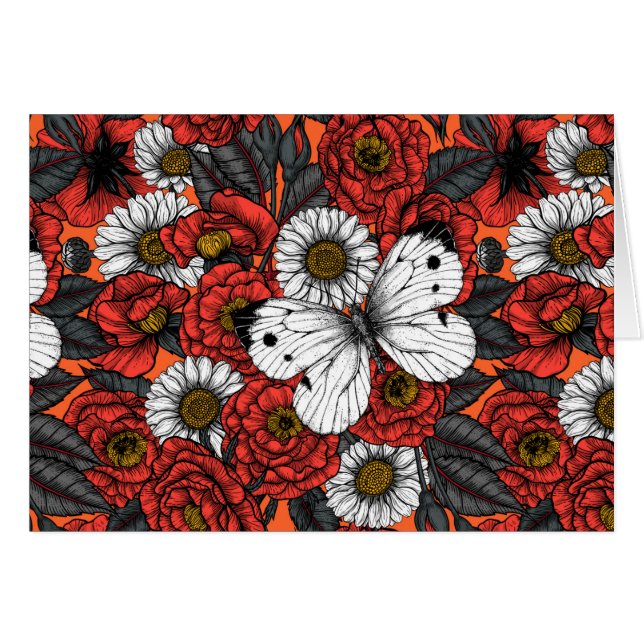 Papillon blanc et rose (Devant horizontal)