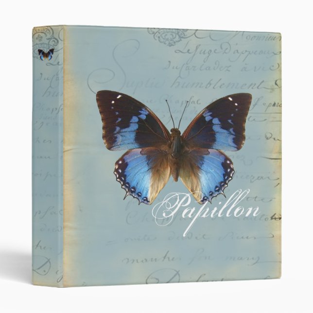 Papillon bleu binder (Front/Spine)