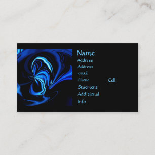 Papillon bleu Cartes de visite Abstraits