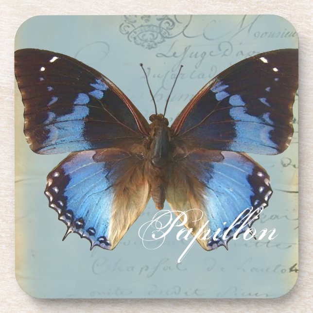 Papillon bleu coaster (Front)