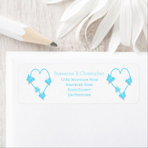 Papillon bleu couleur Mariage de conception cardia