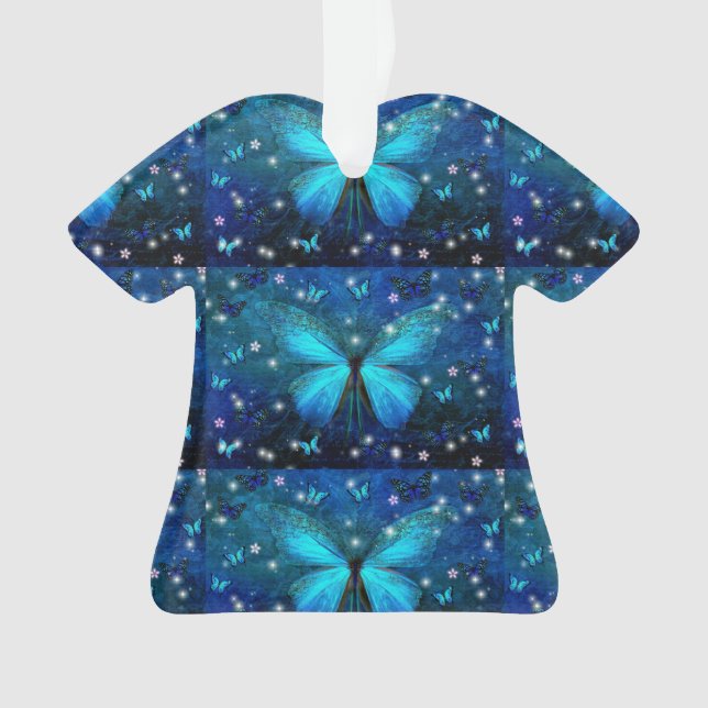 Papillon bleu élégant (devant)