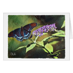 Papillon bleu/faune/aquarelle