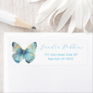 Papillon bleu romantique