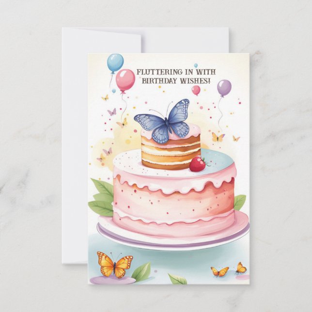 Papillon Bliss carte d'anniversaire (Devant)