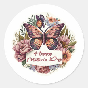Papillon Boho Happy Mère's Day stickers