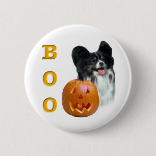 Papillon Boo 2 Inch Round Button