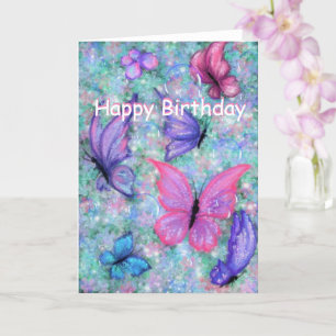 Papillon Carte d'anniversaire Papillons volants