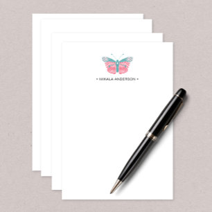 Papillon Carte de note personnalisée