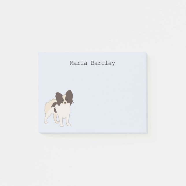 Papillon Cartoon Dog Post-it Notes (Front)