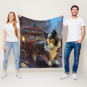 Papillon Christmas Festive Season Fleece Blanket