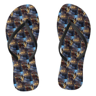 Papillon Christmas Festive Season Flip Flops