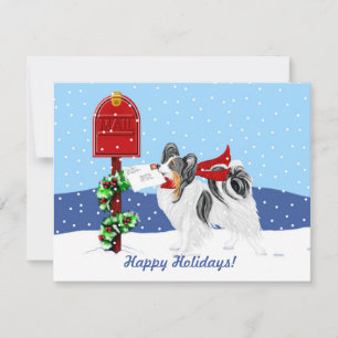Papillon Christmas Mail Tri Colour Invitation