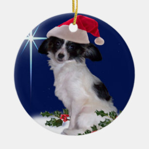 Papillon Christmas Ornament