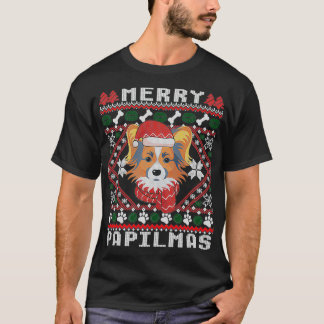 Papillon Christmas Santa Ugly Sweater Dog Lover Xm