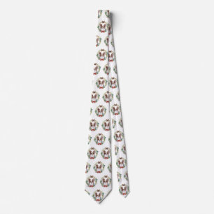 Papillon Christmas Wreath Festive Pup Tie