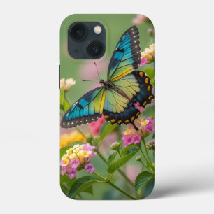 Papillon Coloré Coque Apple iPhone 13 mini Rigide