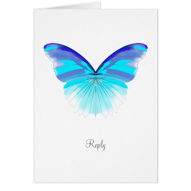 Papillon cool - Carte de réponse (Devant)