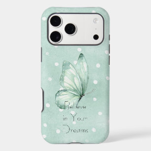 Papillon Croire Points Blancs Menthe
