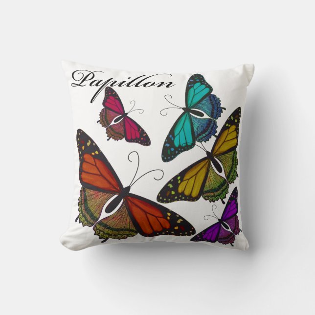 Papillon Custom Square Pillow (Front)