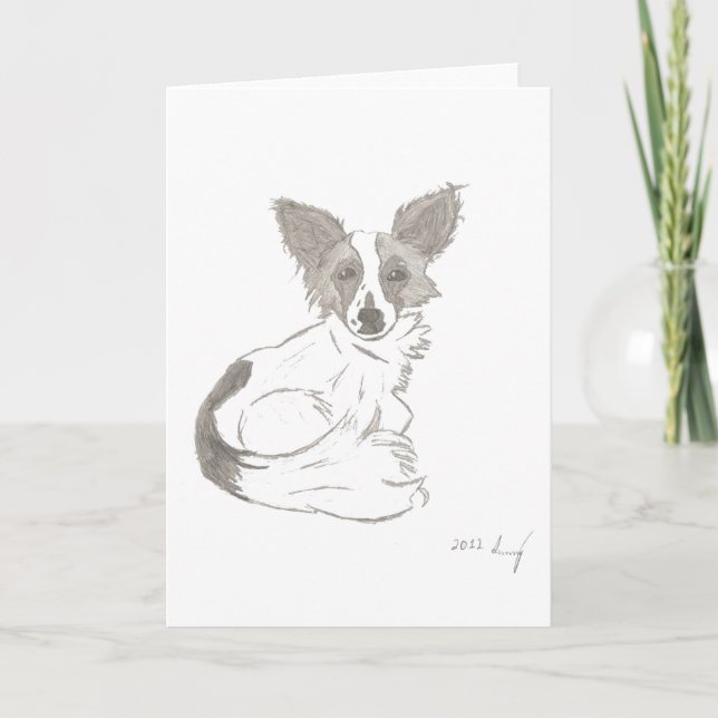 Papillon Customizable Greeting Card (Front)