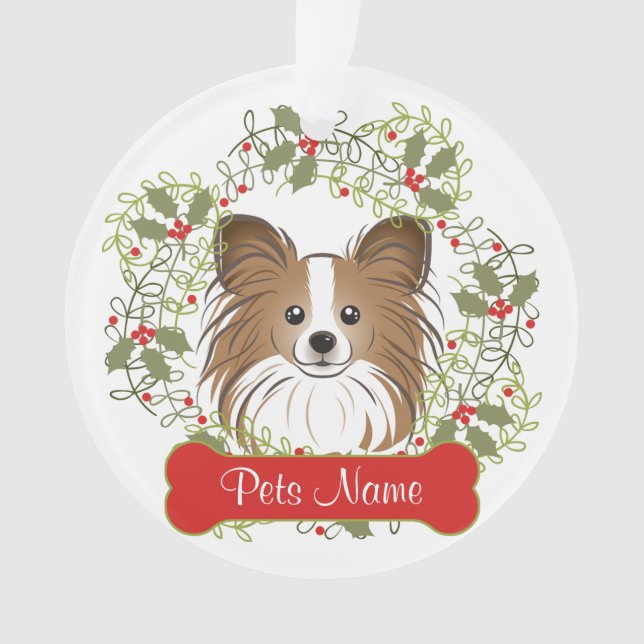 Papillon Customizable Ornament (Front)