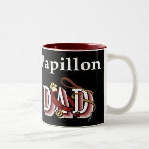 Papillon Dad Gifts Two-Tone Coffee Mug