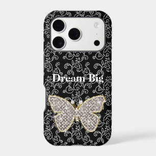 Papillon de bijou floral noir (pas de véritable bi