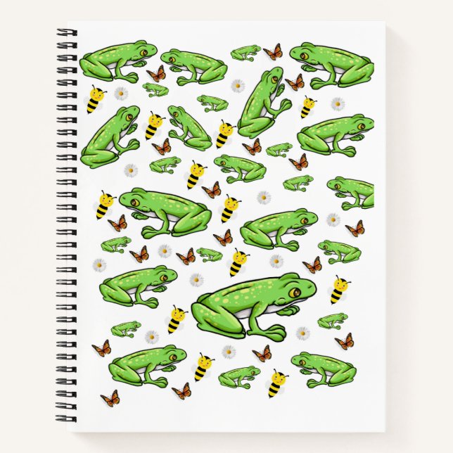 Papillon de la grenouille à Carnet spiral (Devant)