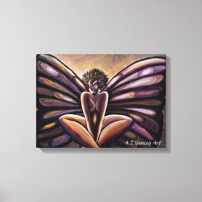Papillon de Madame III Impression en toile étirée (Recto)