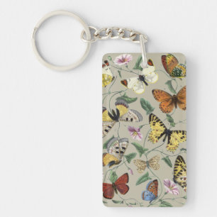 Papillon de nuit vintage 1842 Art botanique floral