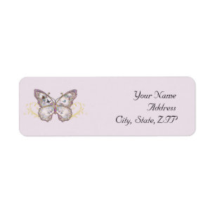 Papillon de parties scintillantes sur la lavande