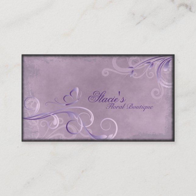 Papillon de remous de pourpre de rose de carte de (Devant)