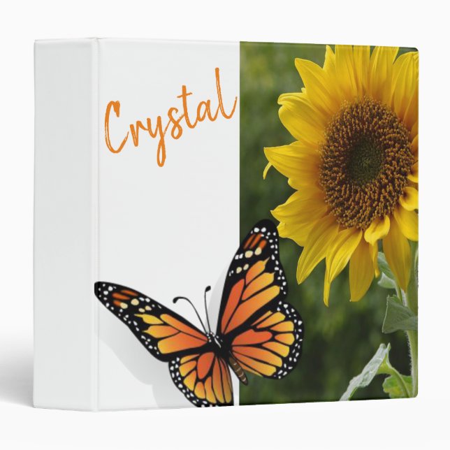 Papillon de tournesol Avery Classeur (Devant/Côté)
