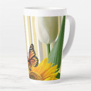 Papillon de tournesolTulipe Latte Mug
