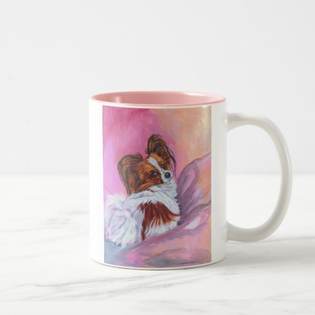 Papillon Dog Art MUG (Right)